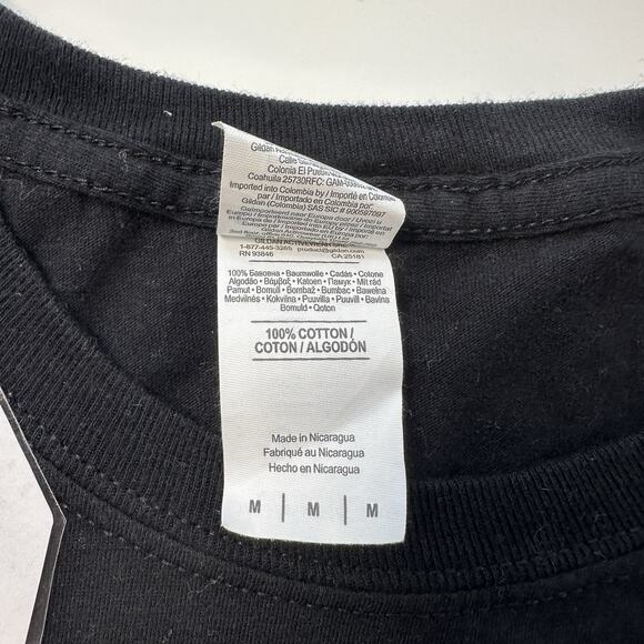 The Scream Band Tee Sz M Black Skull Flames Autographed John Corabi Motley Crue - Picture 5 of 6